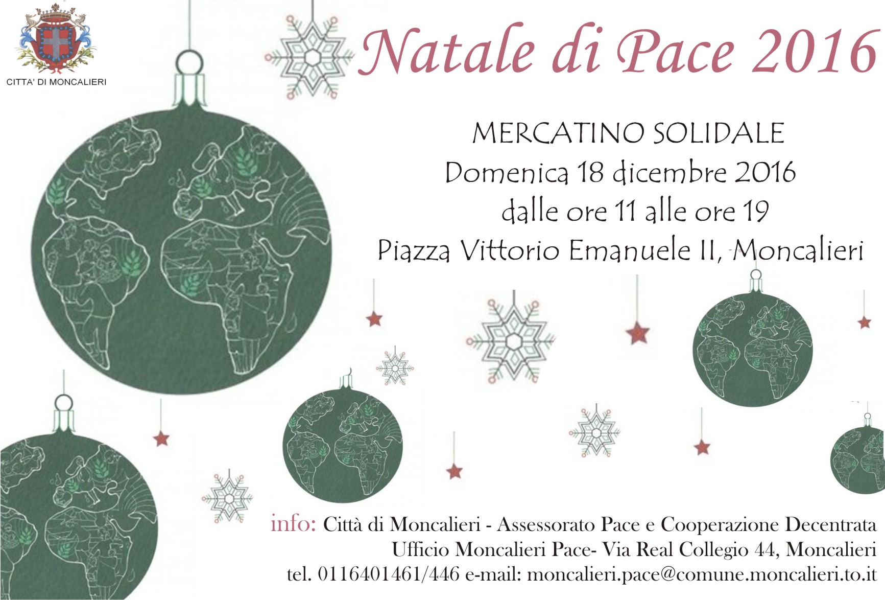 Natale Di Pace.Natale Di Pace 2016 Mercatino Natalizio Equo E Solidale Casa Zoe